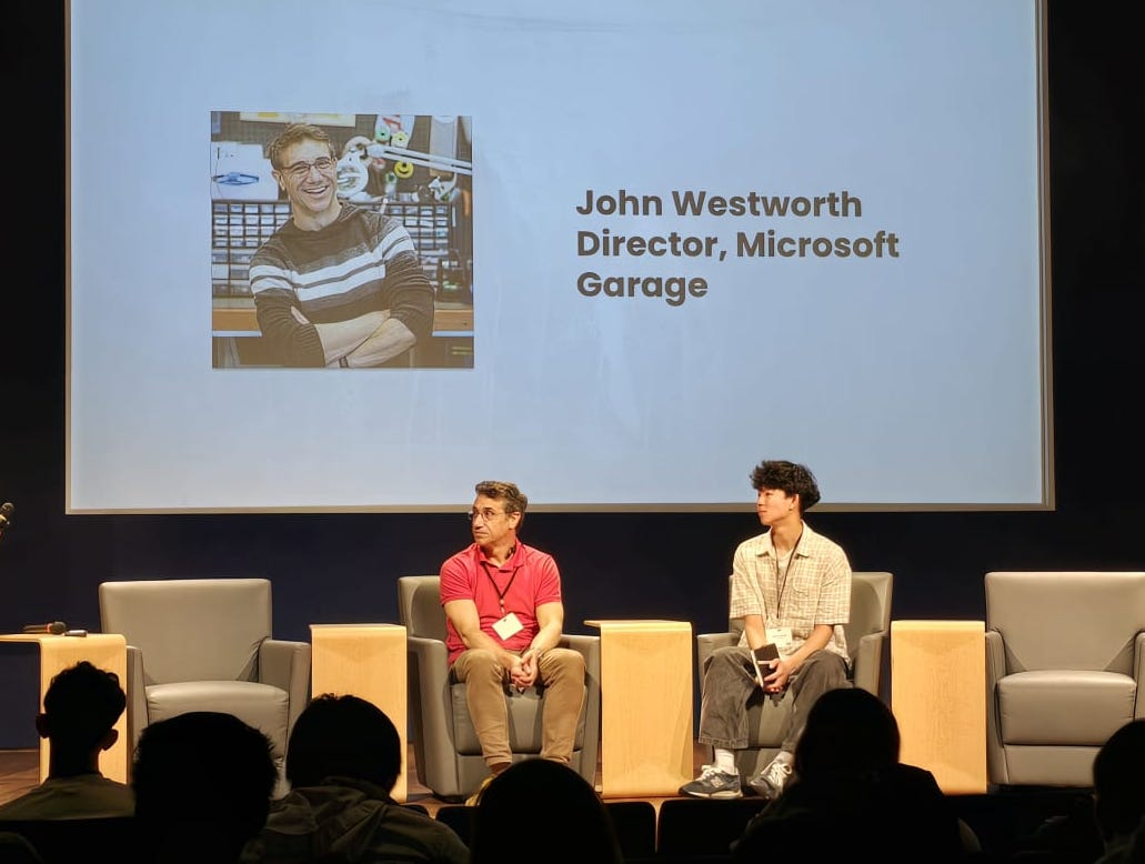 Kaden leading a panel
